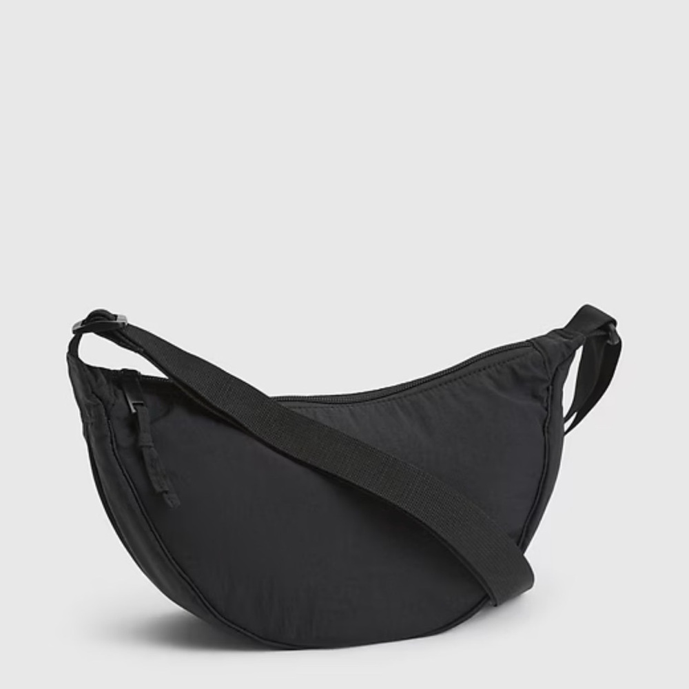 GAP Factory Black Crescent Crossbody Bag